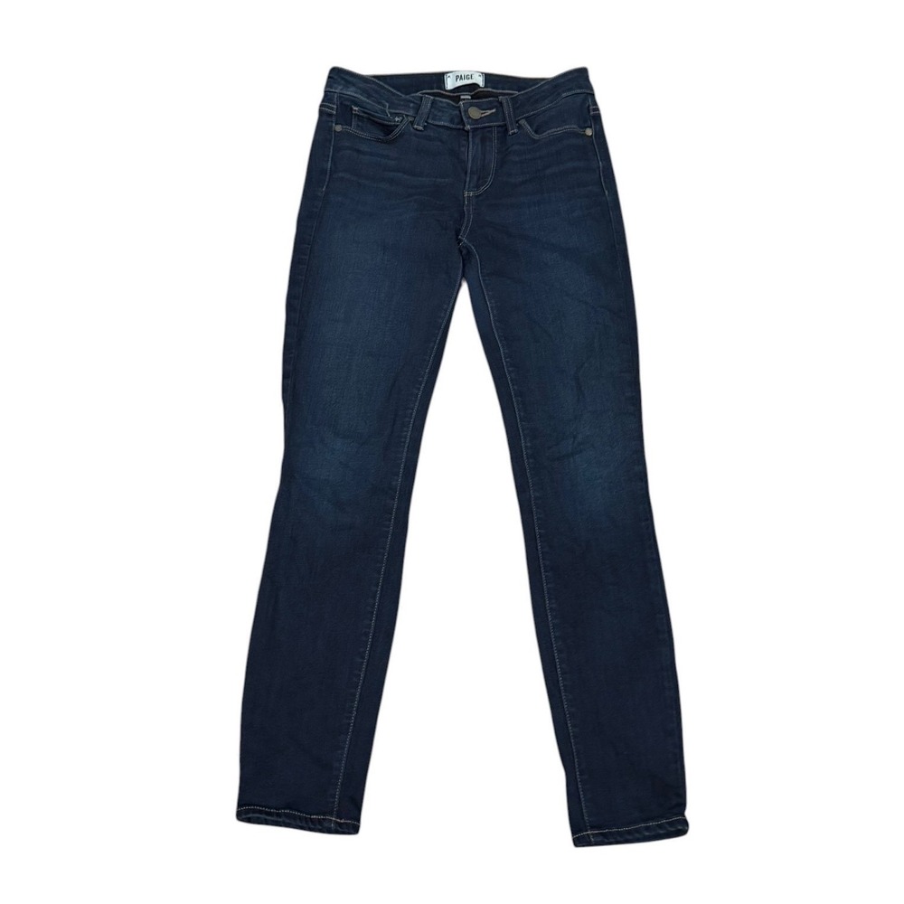 Paige‎ Verdugo Ankle Skinny Jeans Dark Indigo Blue Stretch Denim Womens Size 27